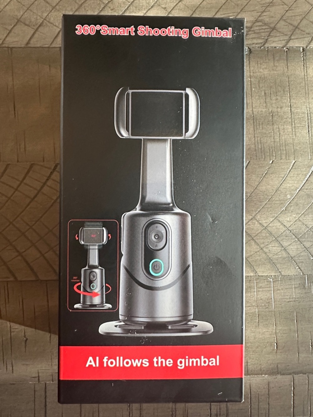 360° Smart Shooting Gimbal - AI Tracking (Black)
